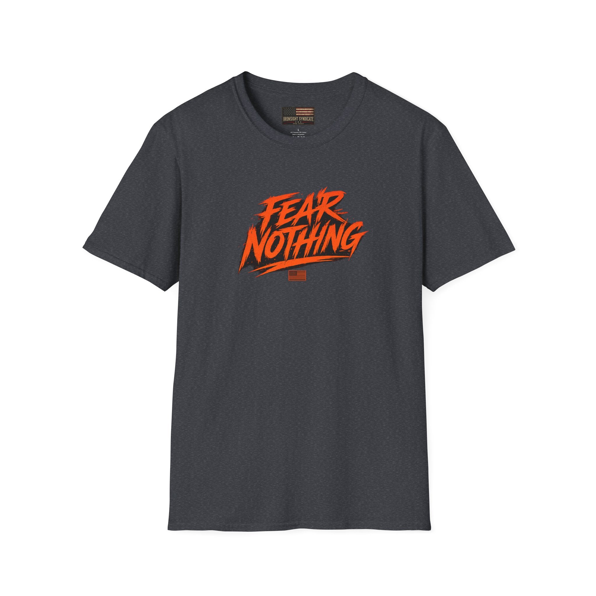 Fear Nothing (Orange) Military-Inspired Graphic T-Shirt - XS/S/M/L/XL/2XL/3XL/4XL/5XL | Ironsight Syndicate