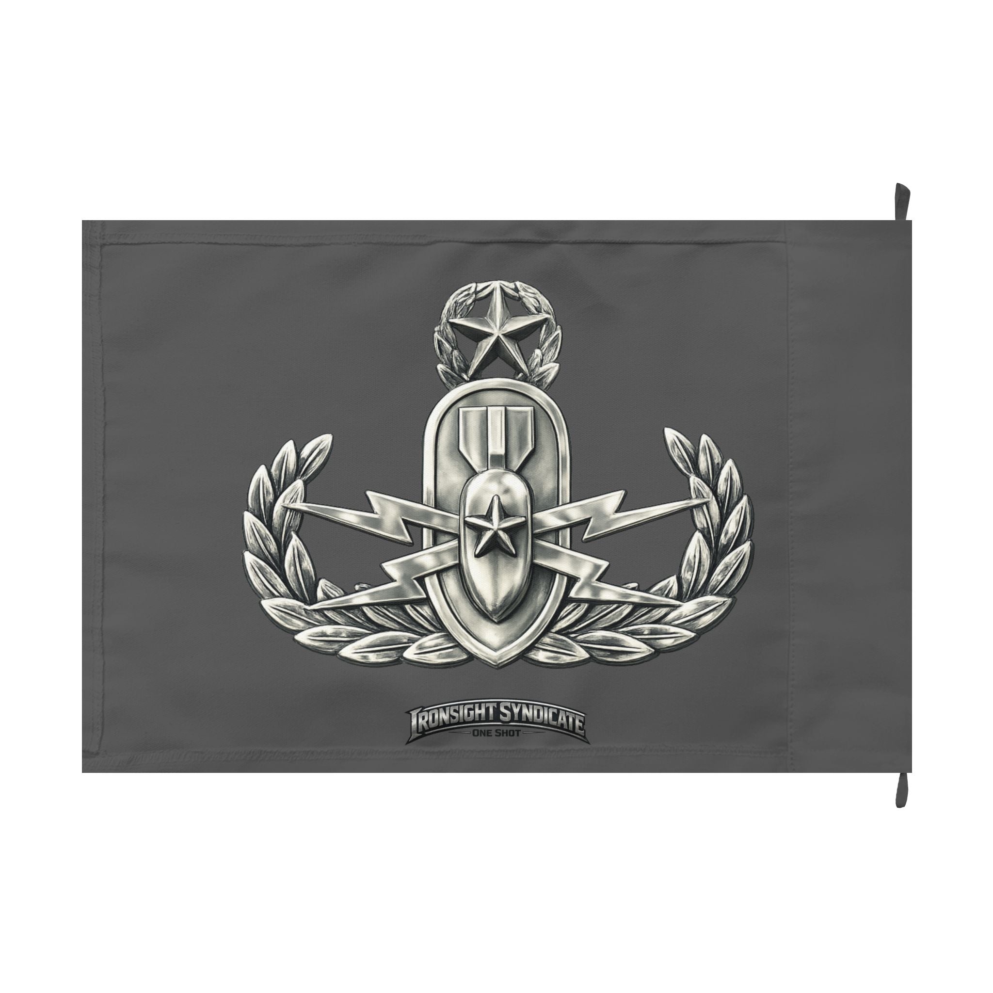 Navy EOD Master Tech Emblem Double-Sided Flag — Tactical Badge Banner  Adult (13 and up) unisex