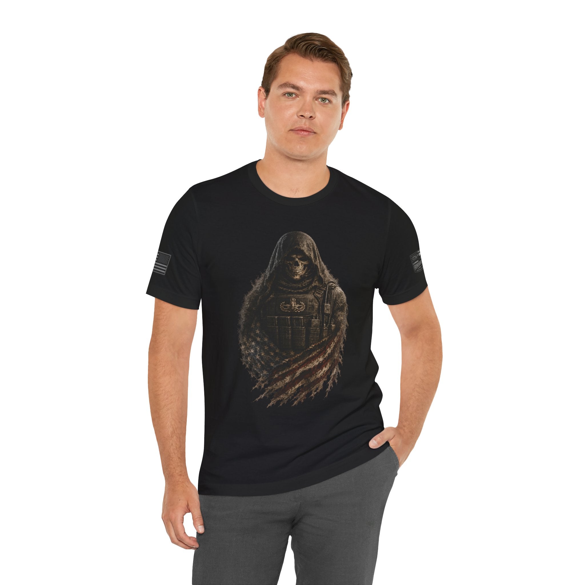 Master EOD Tech Reaper T-Shirt | Patriotic Tee for Veterans, Adult (13 and up), unisex