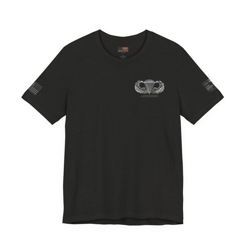 Airborne, Death From Above T - US Army Airborne Wings Veteran T-Shirt | Ironsight Syndicate