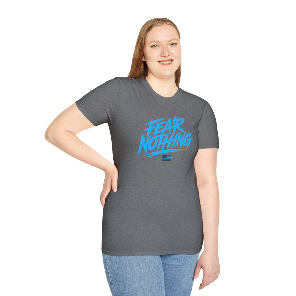Fear Nothing/Live Fearless Blue – Premium Graphic T-Shirt | Ironsight Syndicate