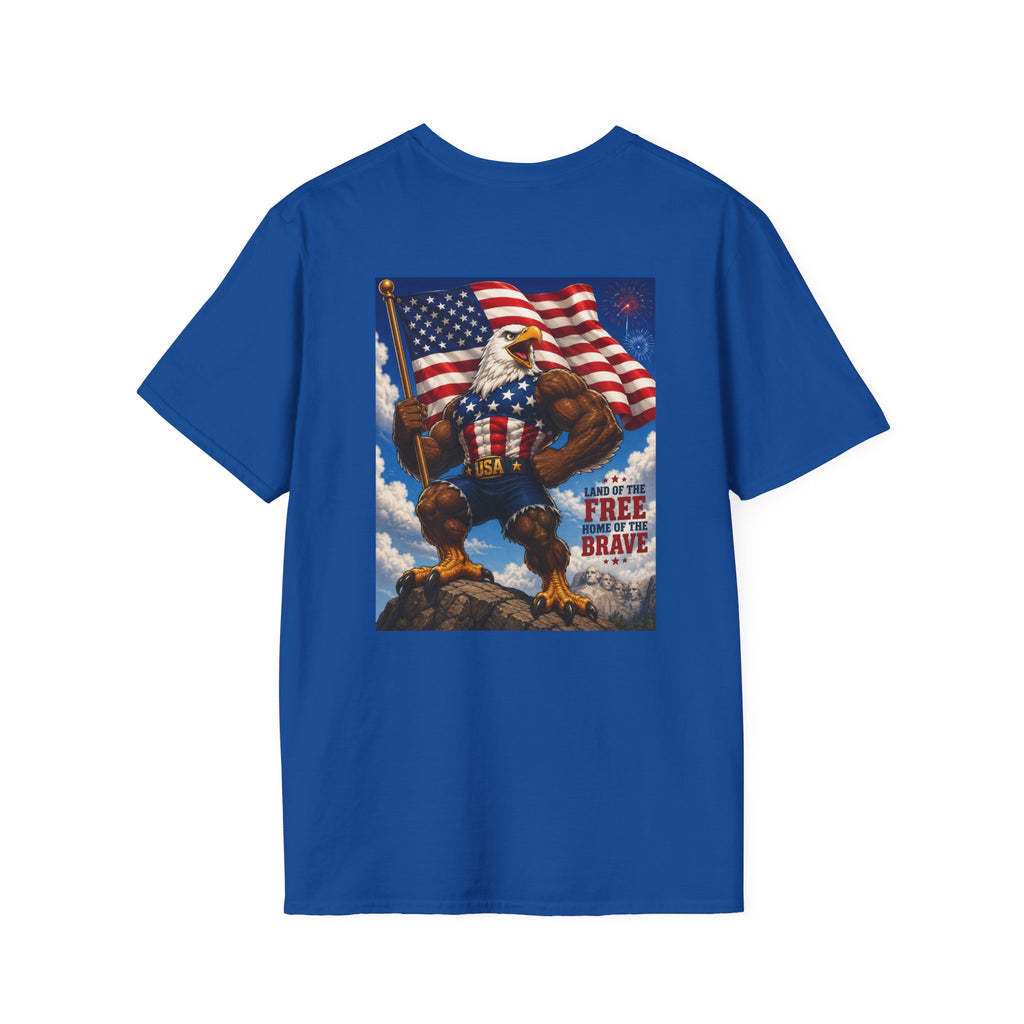 Merican Eagle T-Shirt | Patriotic Military Graphic Tee for Veterans & Patriots, Adult (13 and up), unisex