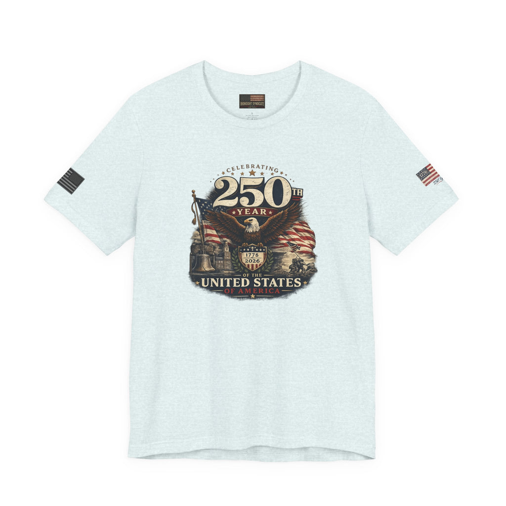 America 250th Anniversary T-Shirt | Patriotic Eagle & American Flag Shirt | 1776-2026 United States Tee front and back