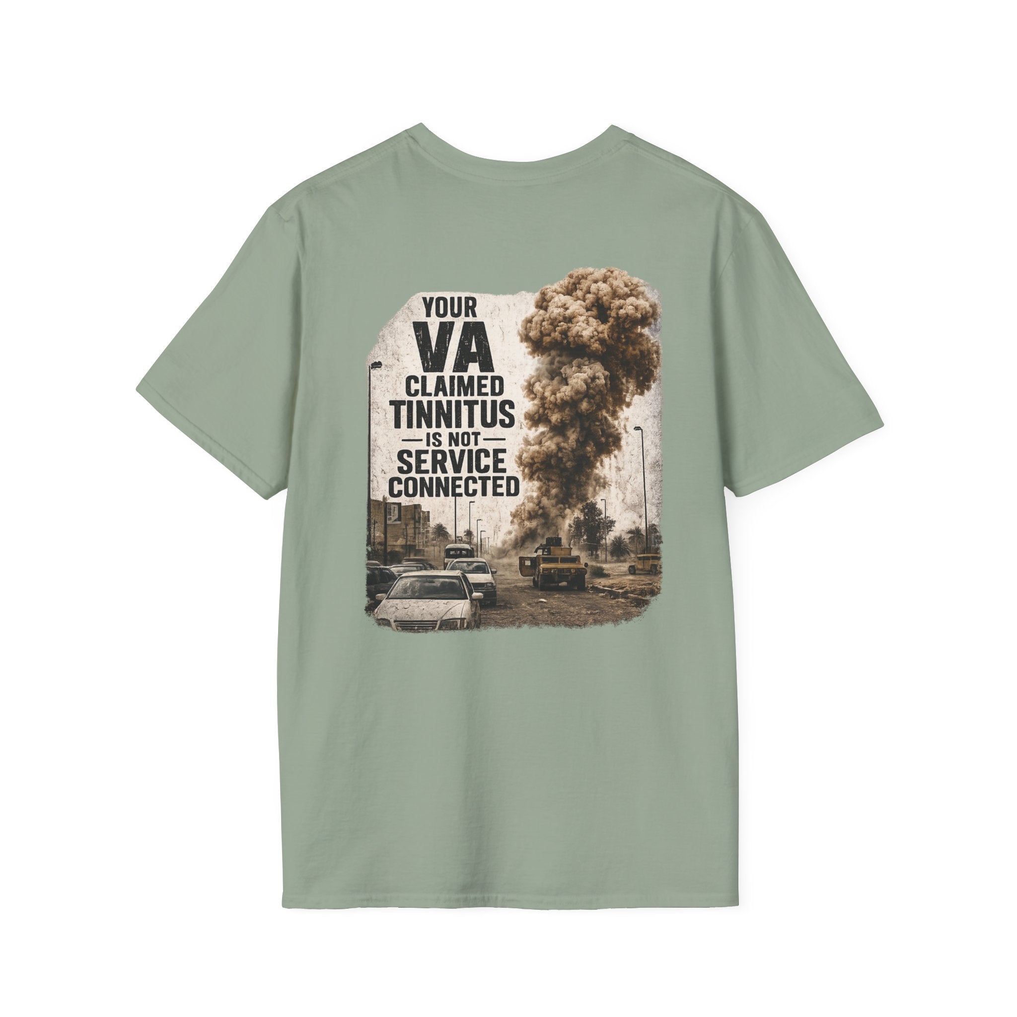VA Tinnitus Claim is Not Service Connected T-Shirt | Ironsight Syndicate