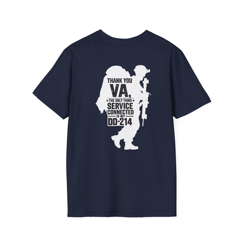 DD-214 service connected T-Shirt (White Graphic)