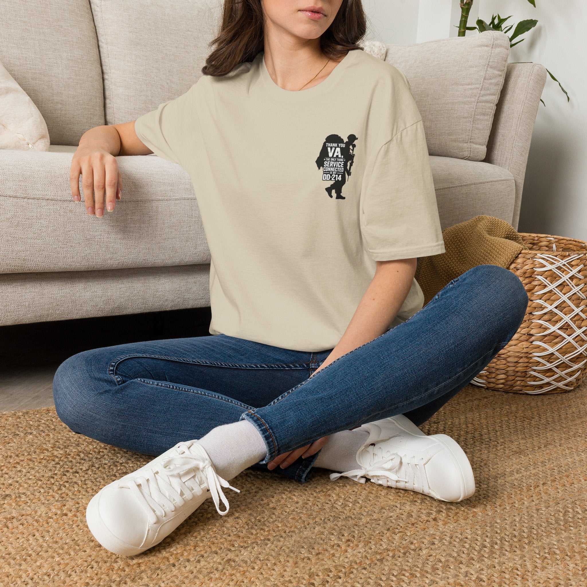 DD-214 Service Connected T-Shirt - Sand