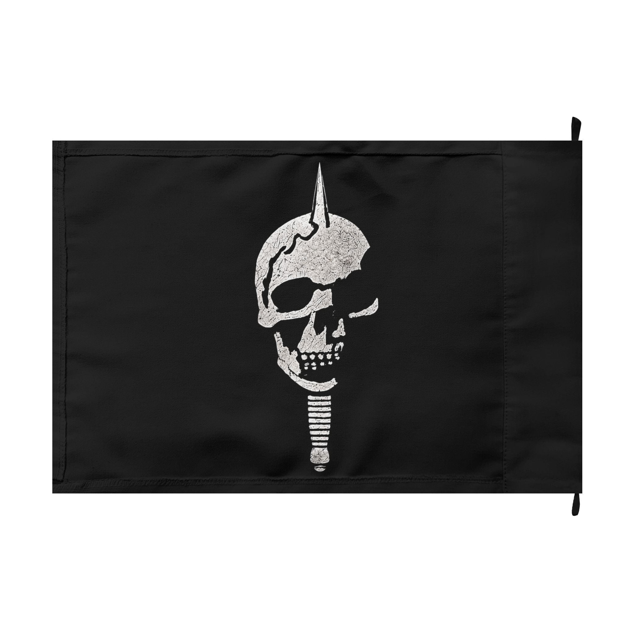 Double-Sided Military Skull Emblem Banner