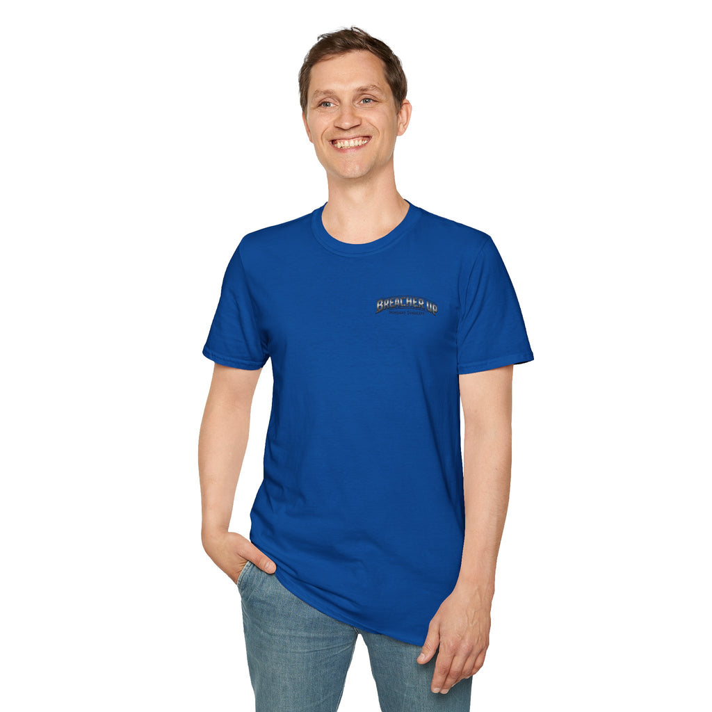 Breacher Up Red While and  Blue T-Shirt, Adult (13 and up), unisex | Patriotic Military Graphic Tee for Veterans & Patriots, Adult (13 and up), unisex