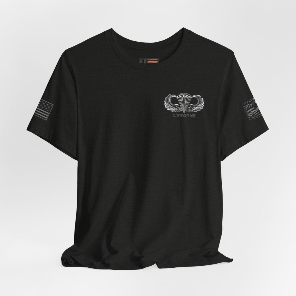 Airborne, Death From Above T - US Army Airborne Wings Veteran T-Shirt | Ironsight Syndicate