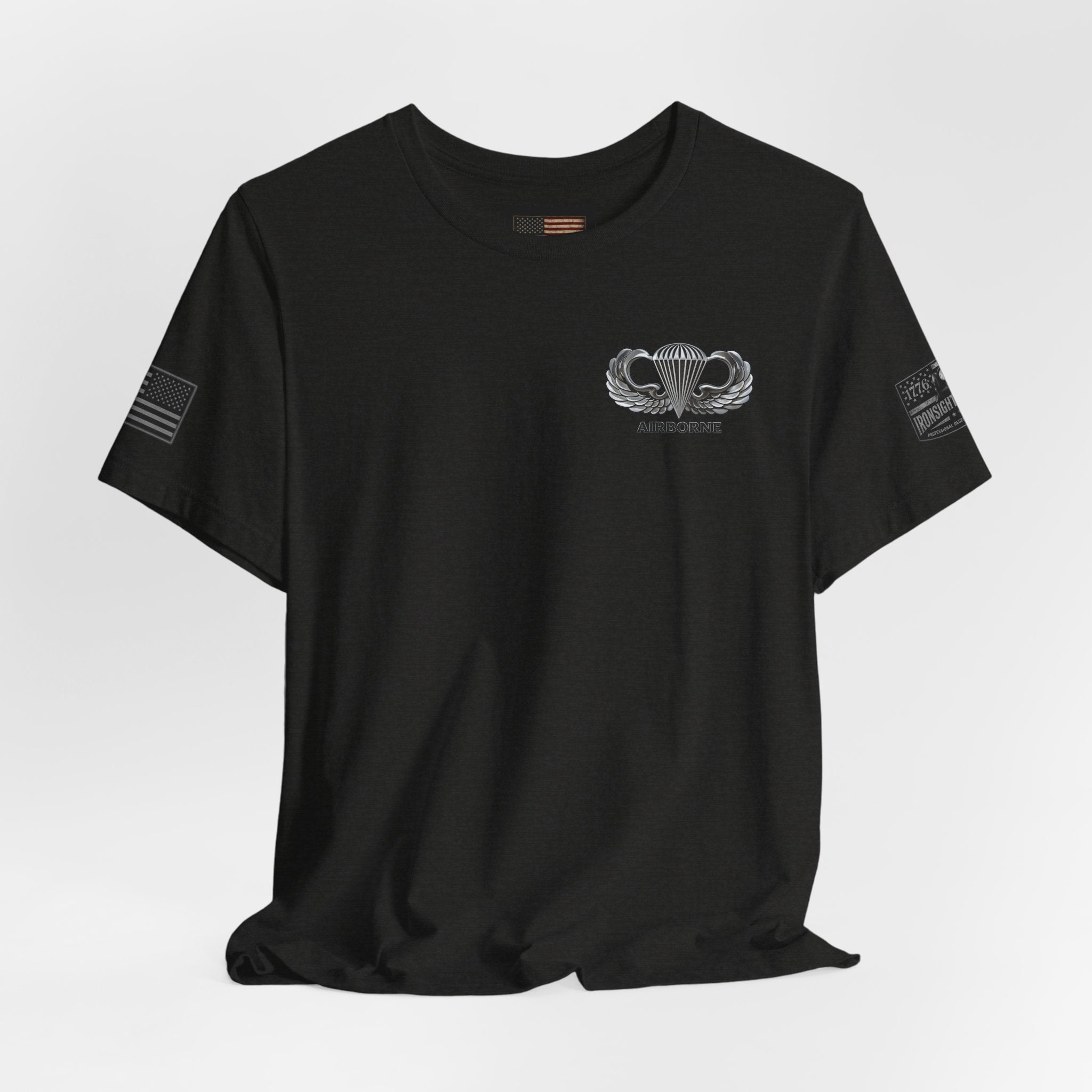 Airborne, Death From Above T - US Army Airborne Wings Veteran T-Shirt | Ironsight Syndicate