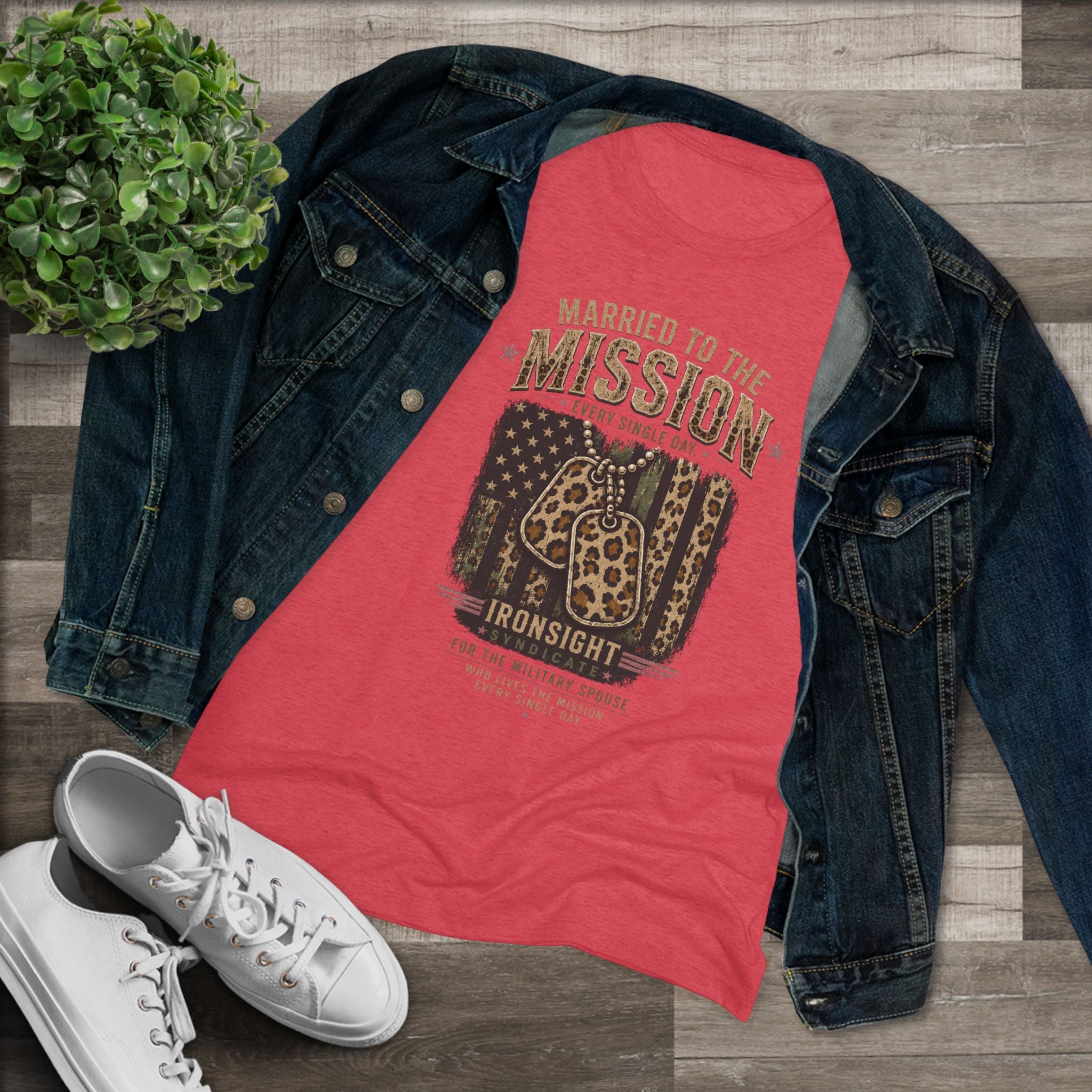 Married to the Mission Tee — Women's Military Spouse Graphic Shirt
