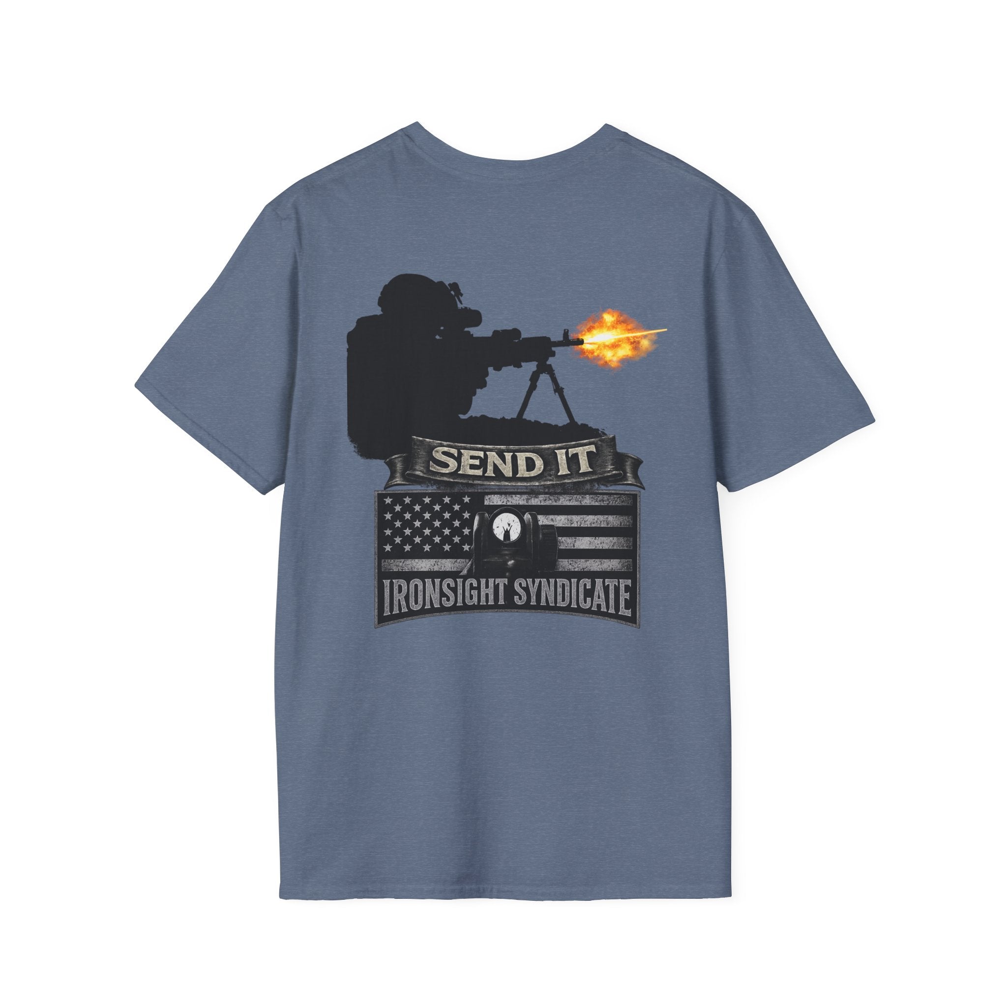Send it 240B Gunner T-Shirt | Patriotic Military Graphic Tee for Veterans & Patriots, Adult (13 and up), unisex