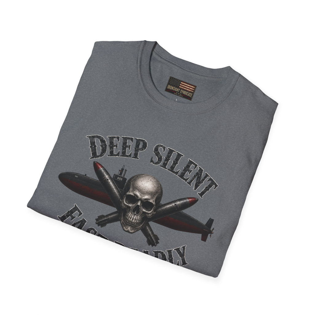 Deep, Silent, Fast Deadly US Navy Submariner Graphic Front T-Shirt