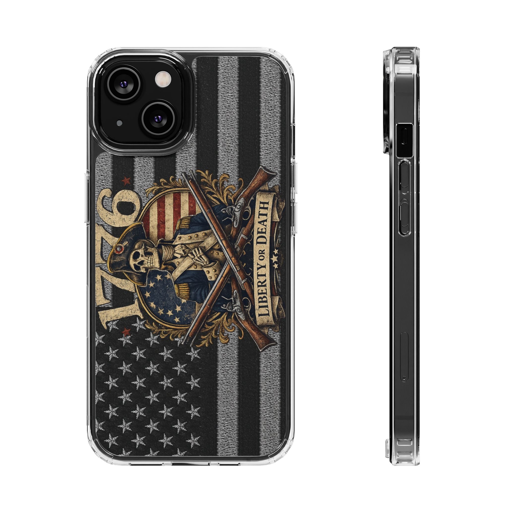 1776 commemorative Clear Impact-Resistant Phone Case