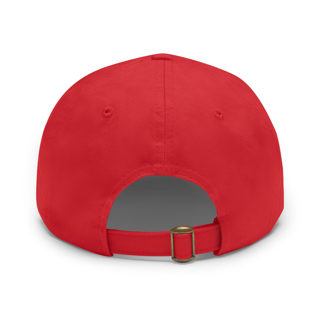 Embroidered Round Leather Patch Dad Hat – Ironsight Syndicate Logo