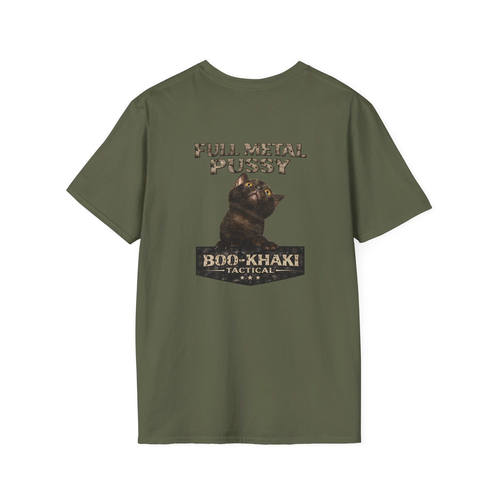 Full Metal Cat T-Shirt – Boo-Khaki Tactical Graphic Tee