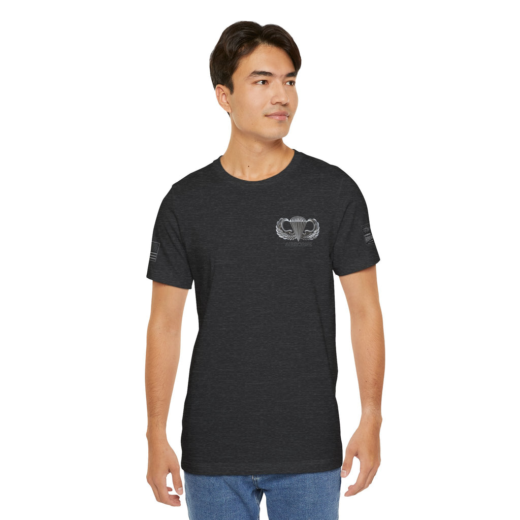 Airborne, Death From Above T - US Army Airborne Wings Veteran T-Shirt | Ironsight Syndicate