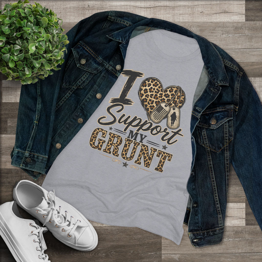 I Support My Grunt Tee — Women's Military Spouse Graphic Shirt
