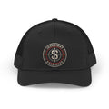Retro Trucker Hat – Ironsight Syndicate Distressed Logo  | Patriotic USA Snapback Mesh Cap for Veterans & Patriots