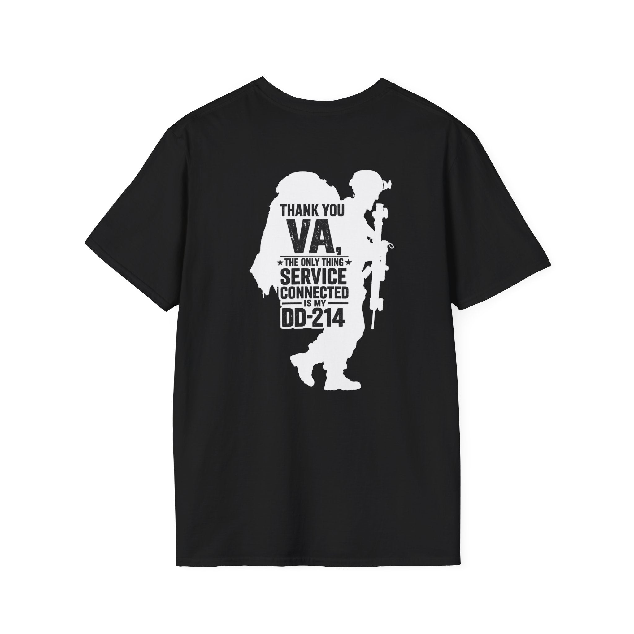 DD-214 Service Connected T-Shirt (White Graphic)