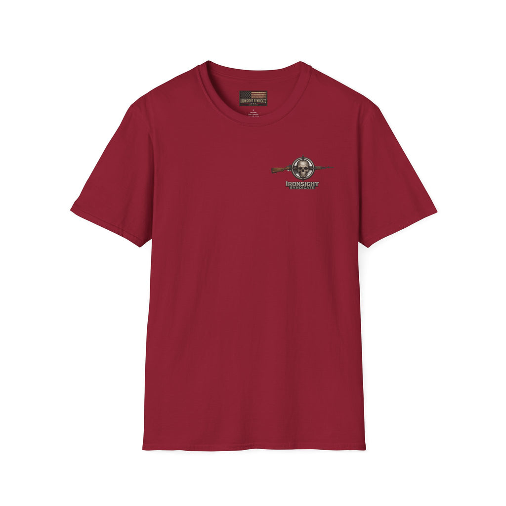VA Knee injury claim is not service connected T-Shirt - Cardinal Red | Ironsight Syndicate