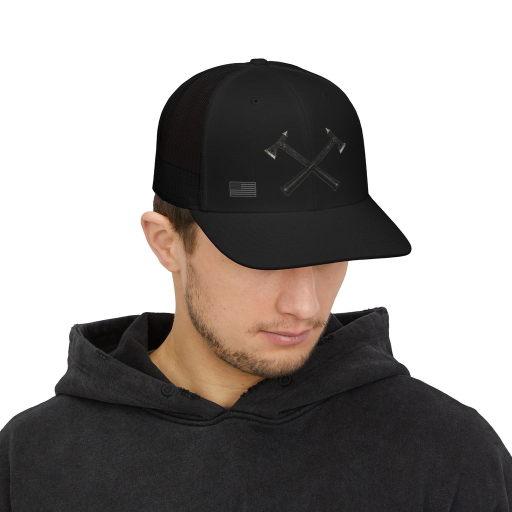 Crossed Hatchets Trucker Cap | Ironsight Syndicate