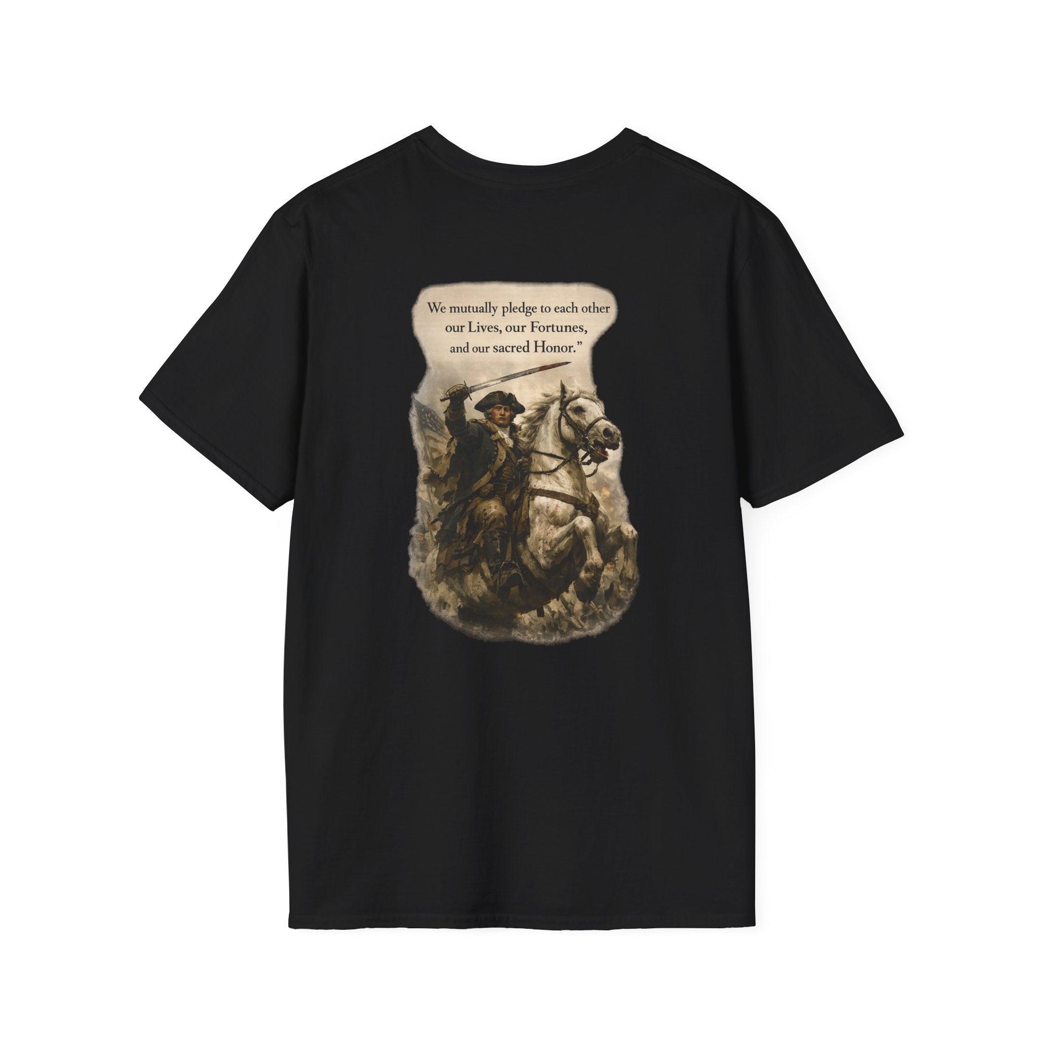 July 4th George Washington T-Shirt | Patriotic Military Graphic Tee for Veterans & Patriots, Adult (13 and up), unisex