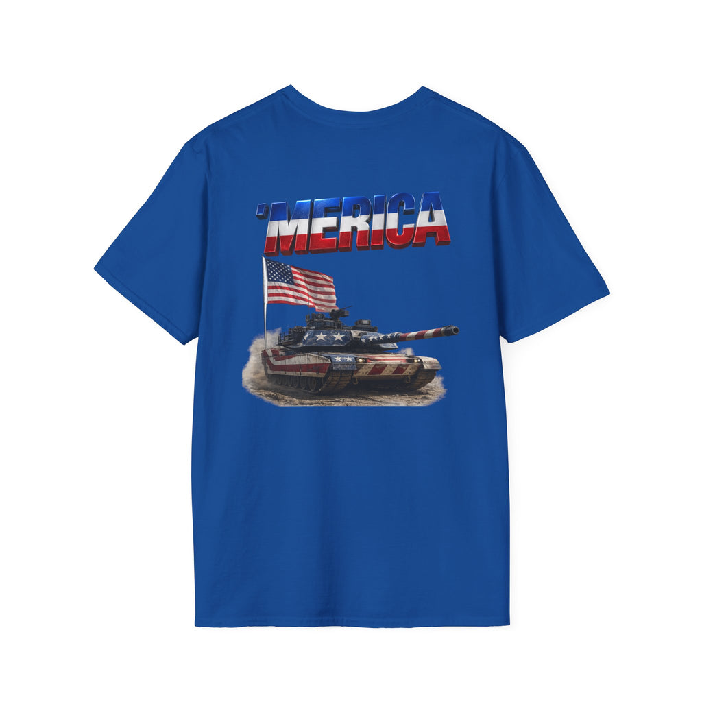 M1 Abrams Patriotic Ironsight Syndicate T-Shirt | Patriotic Military Graphic Tee for Veterans & Patriots, Adult (13 and up), unisex