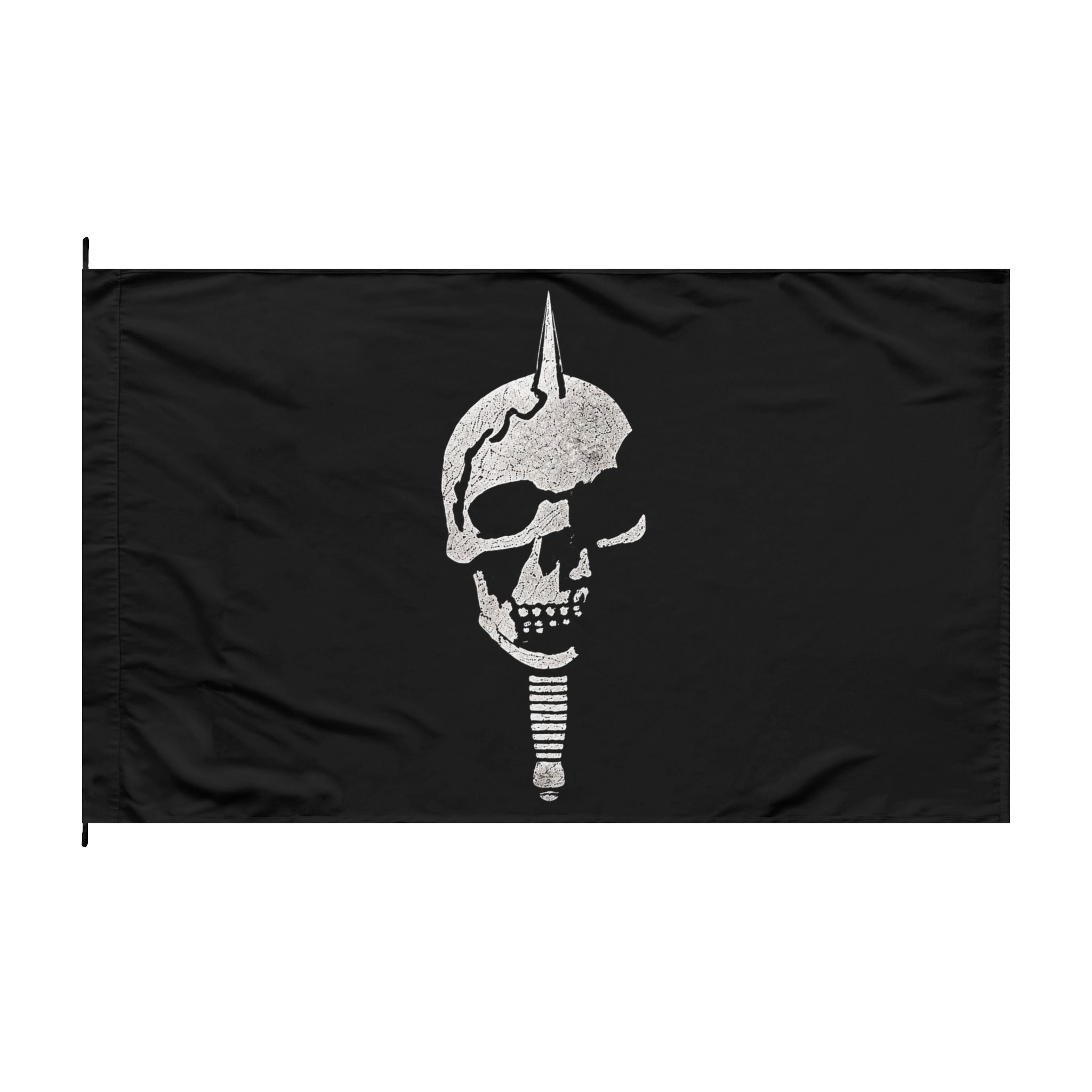 Double-Sided Military Skull Emblem Banner