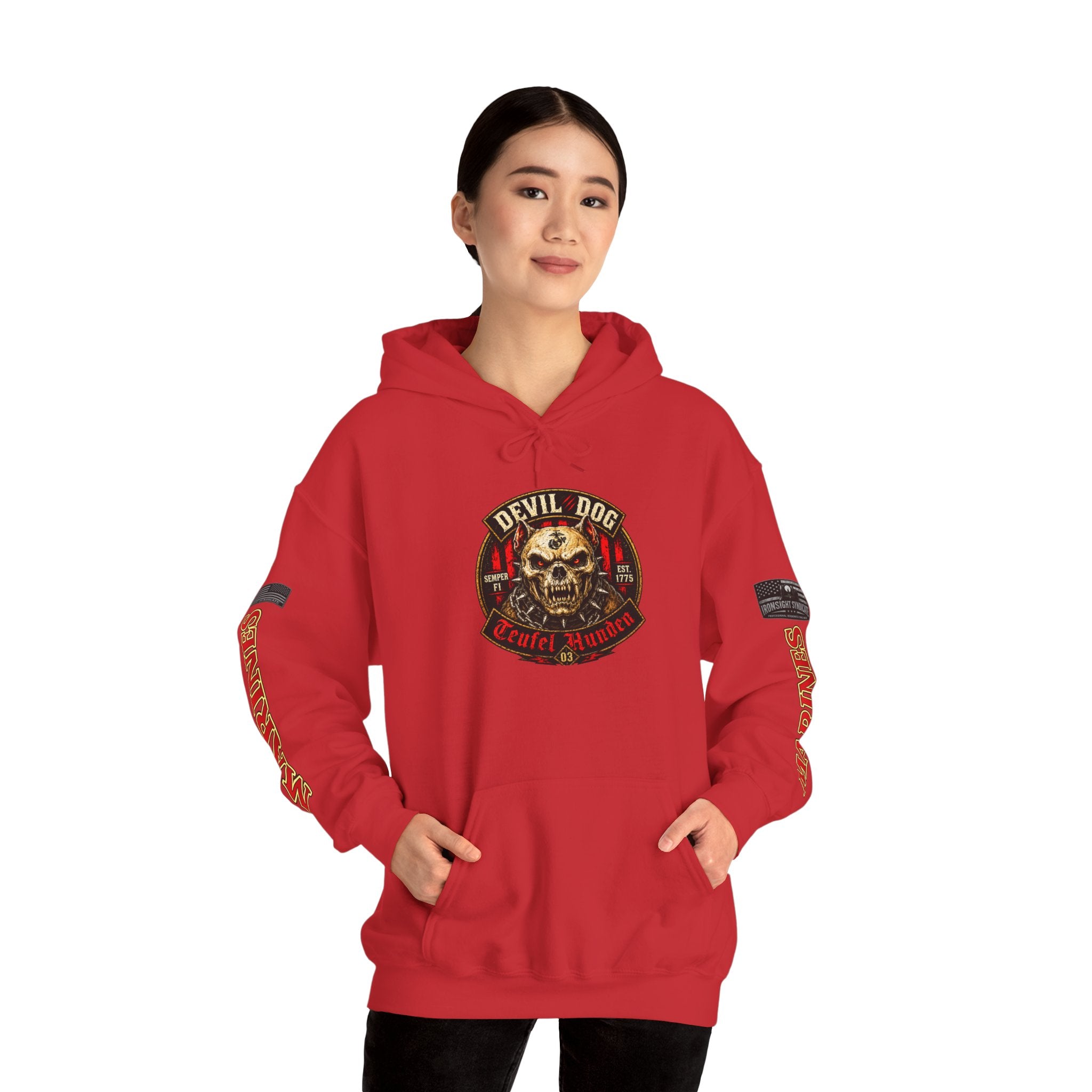 Devil Dog, Teufel Hunden Marine Corps Hooded Sweatshirt