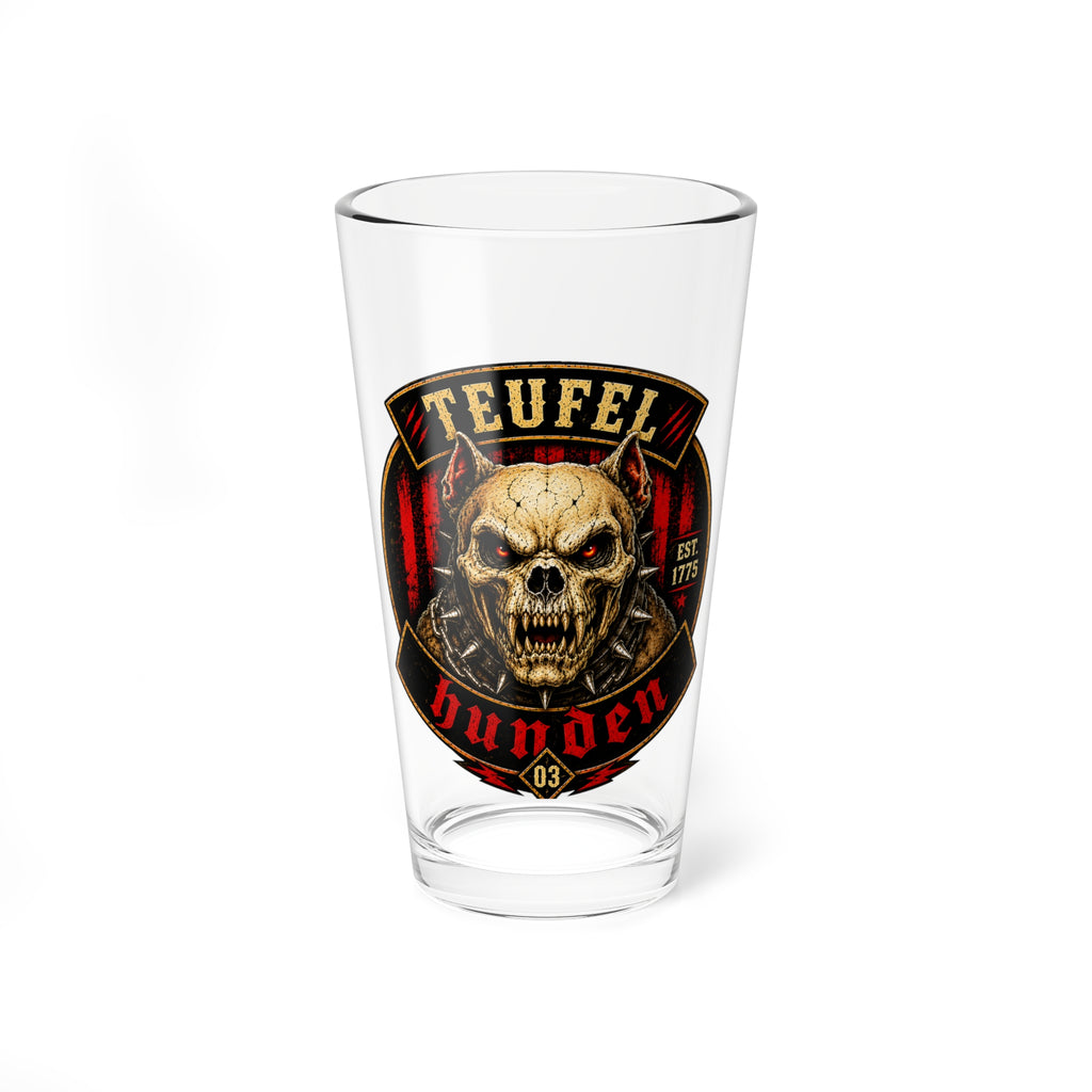 Teufel Hunden Pint Glass — 16oz Gothic Beer Pint