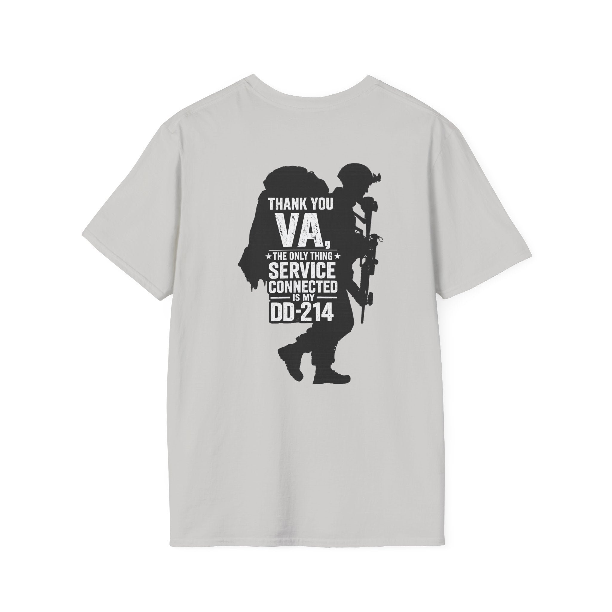 DD-214 Service Connected T-Shirt - Ice Grey