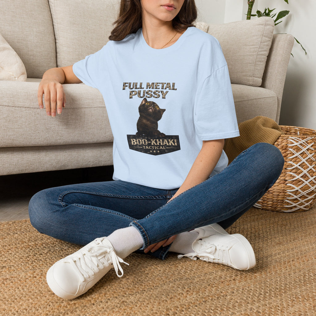 Full Metal Cat T-Shirt – Boo-Khaki Tactical Graphic Tee