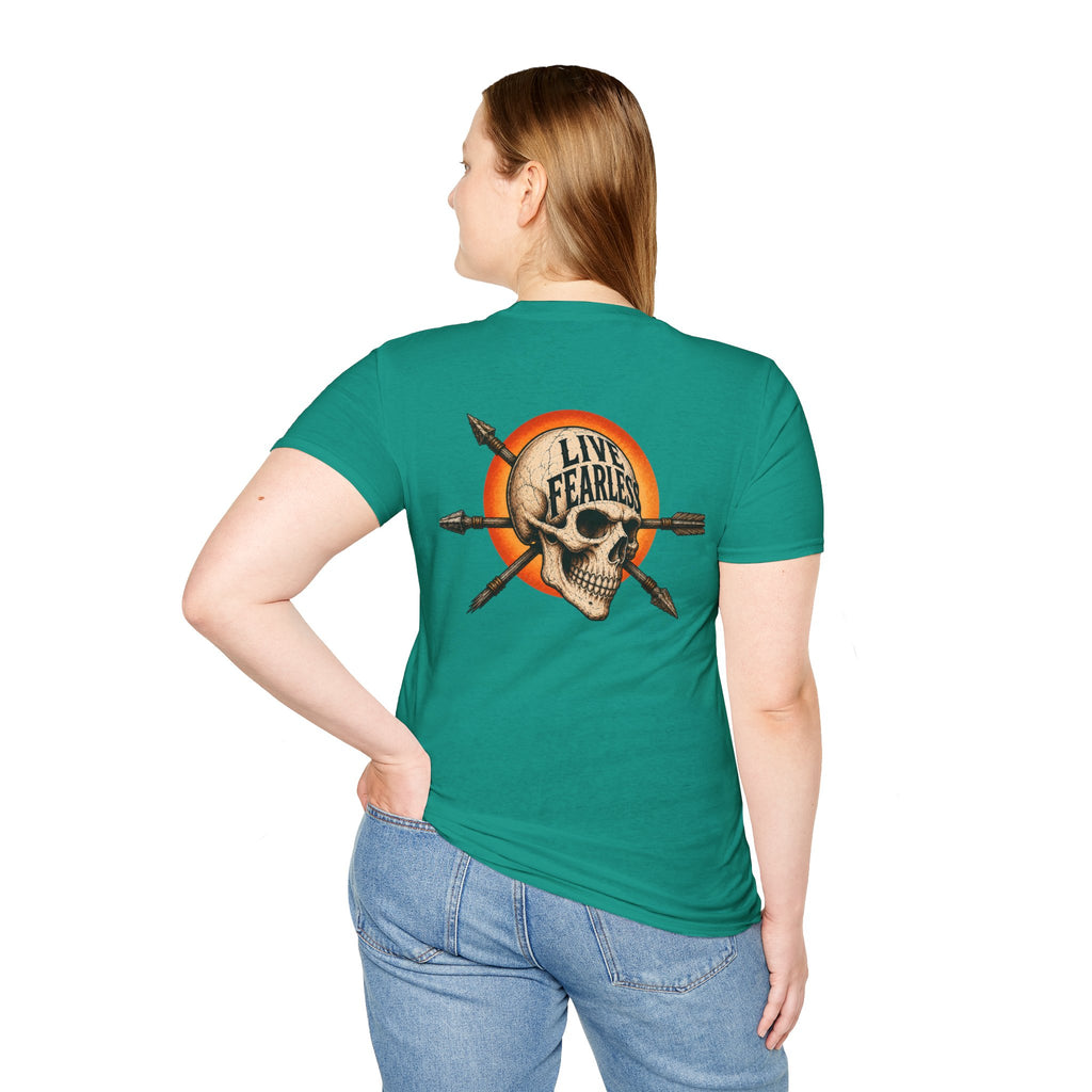 Live Fearless – Ancient Warrior Skull T-Shirt