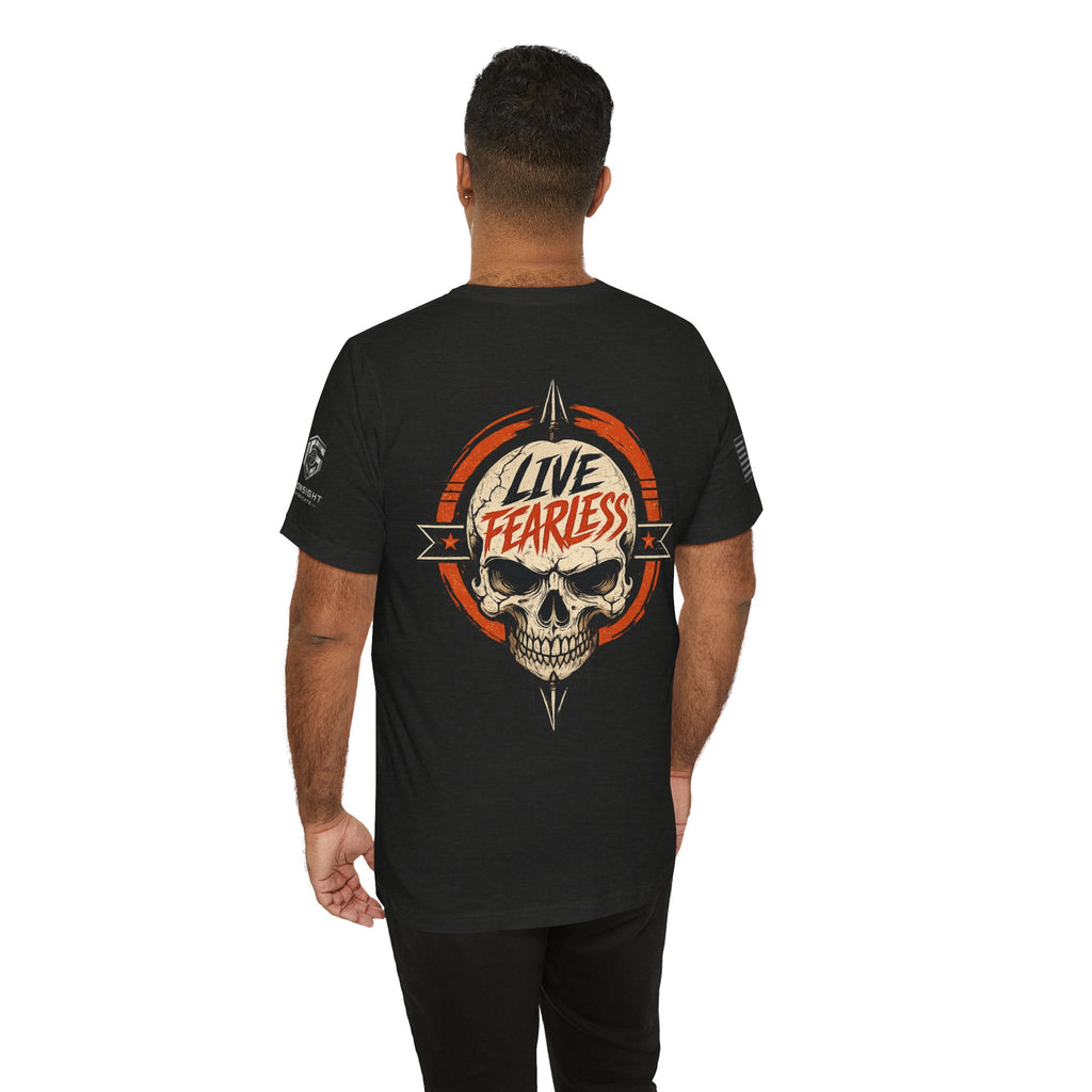 Live Fearless Skull Military T-Shirt | Ironsight Syndicate