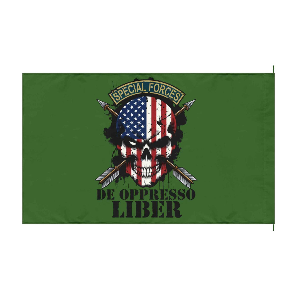 Special Forces "De Oppresso Liber" Skull Flag — Military Banner