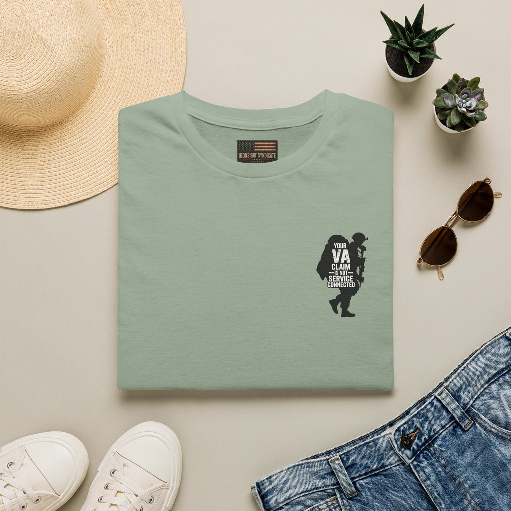 VA Tinnitus Claim is Not Service Connected T-Shirt - Sage | Ironsight Syndicate