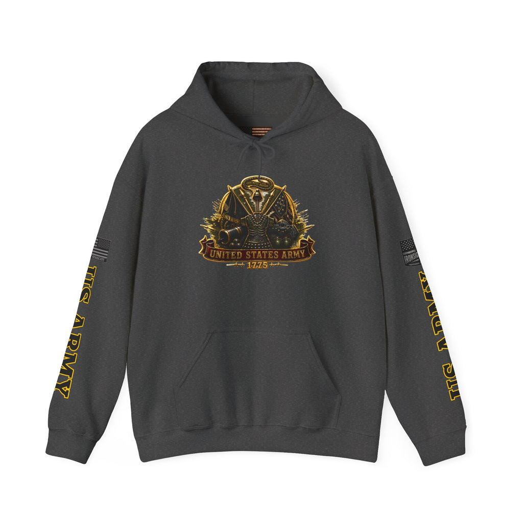 US Army Veteran Crest Graphic Hoodie – Premium Heavyweight Military Pride Sweatshirt