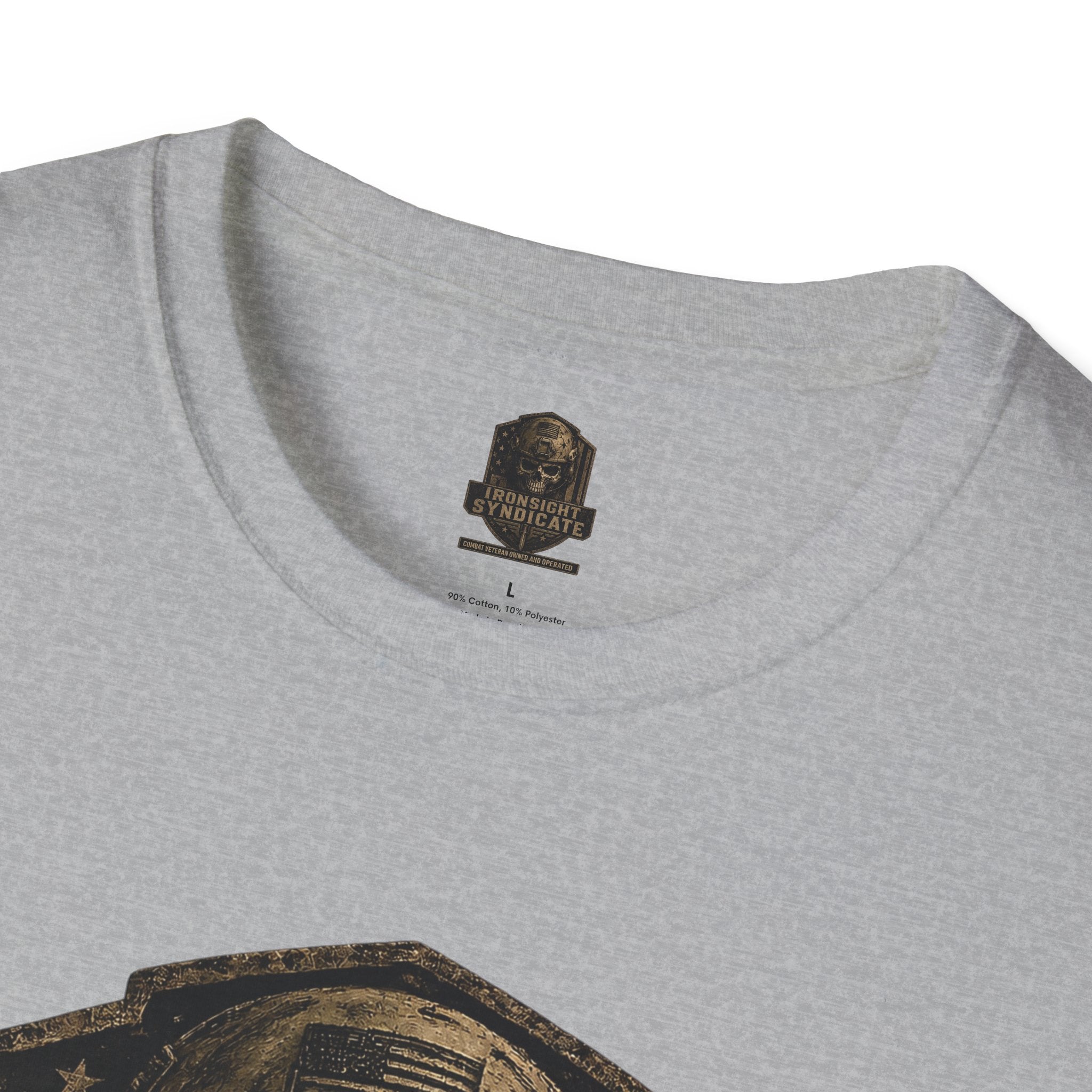Ironsight Syndicate Tactical Skull T-Shirt | Patriotic Military Graphic Tee for Veterans & Patriots, Adult (13 and up), unisex
