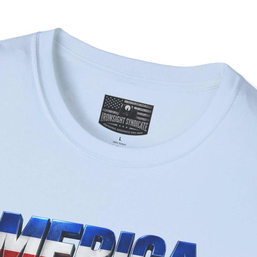 Merican Eagle T-Shirt | Patriotic Military Graphic Tee for Veterans & Patriots, Adult (13 and up), unisex