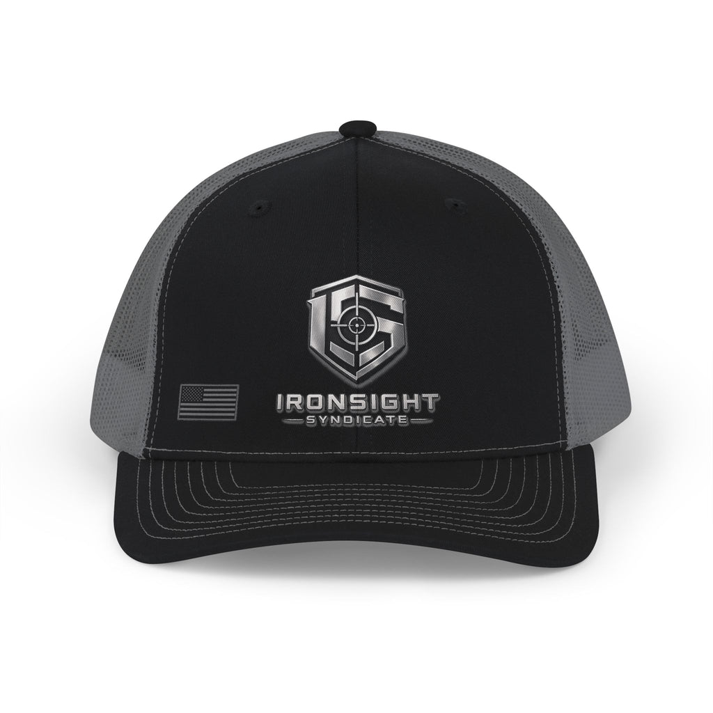 Ironsight Syndicate Logo Hat - Black / Charcoal | Ironsight Syndicate