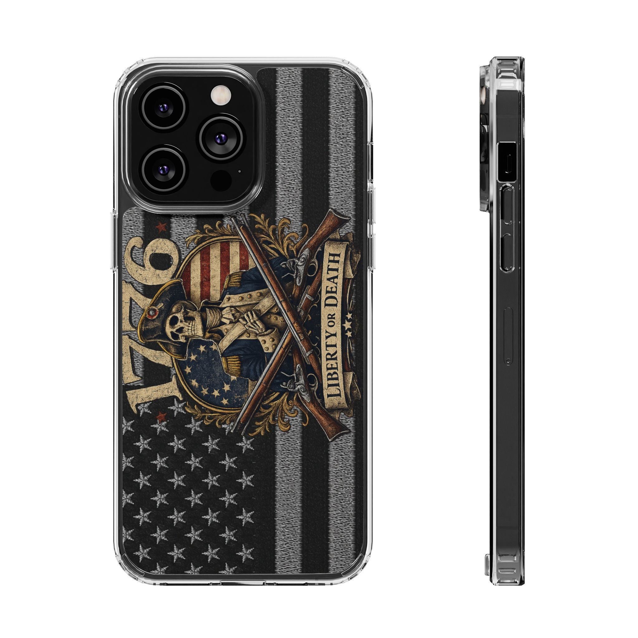 1776 commemorative Clear Impact-Resistant Phone Case
