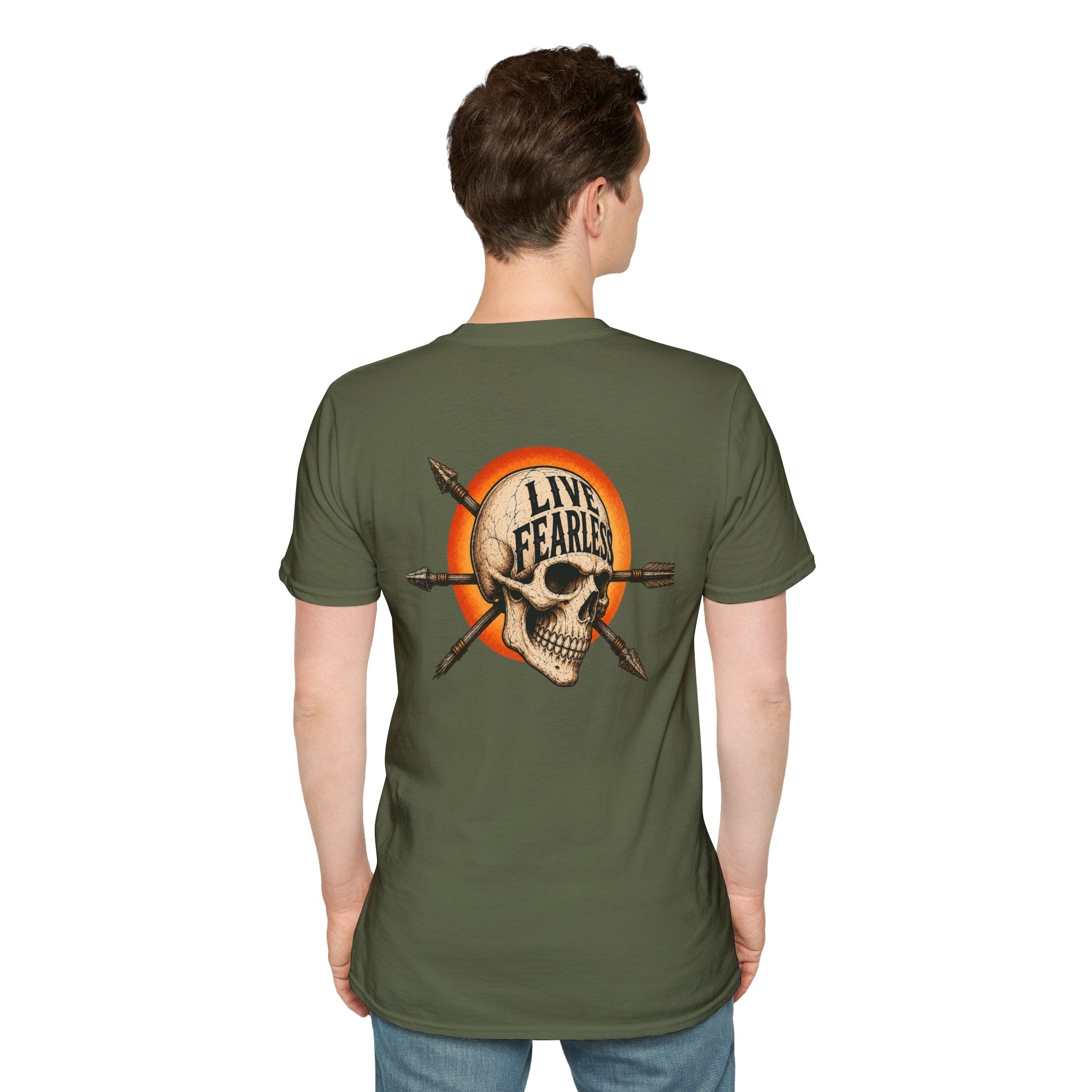 Live Fearless – Ancient Warrior Skull T-Shirt