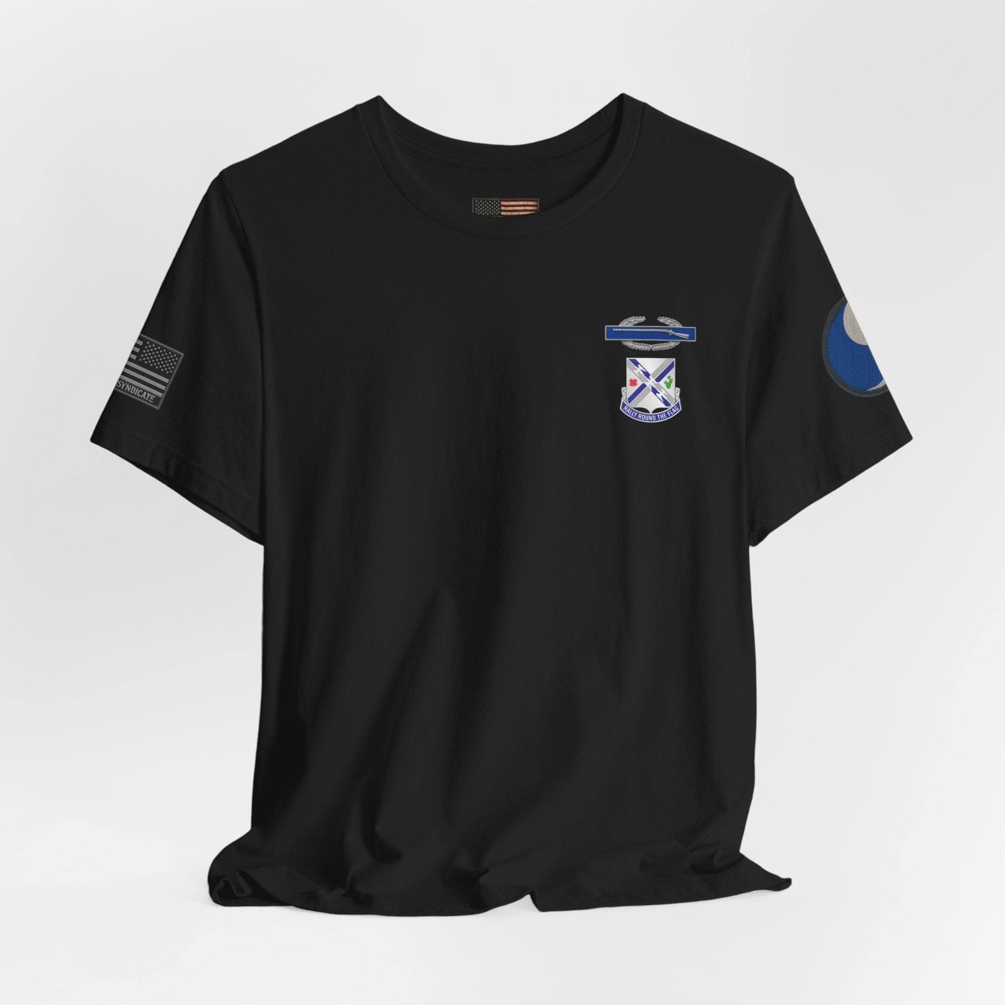 29th Infantry Division 1-115th Infantry Regiment T-Shirt | Patriotic Military Graphic Tee for Veterans & Patriots, Adult (13 and up), unisex