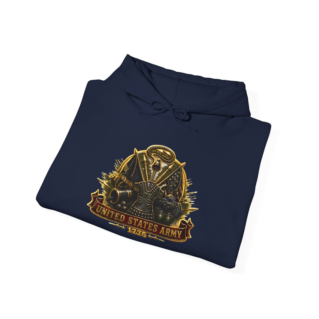 US Army Veteran Crest Graphic Hoodie – Premium Heavyweight Military Pride Sweatshirt