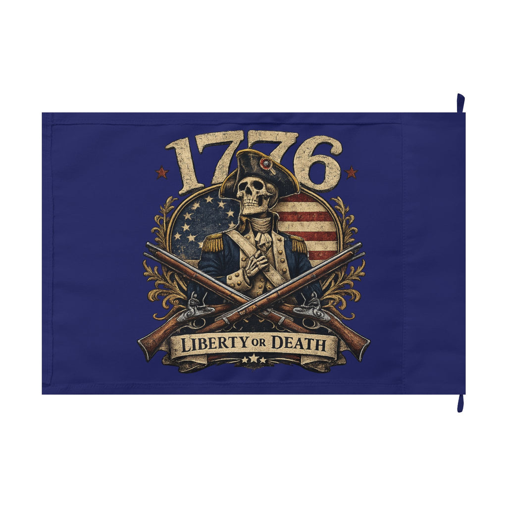 1776 Liberty or Death American Flag - Blue