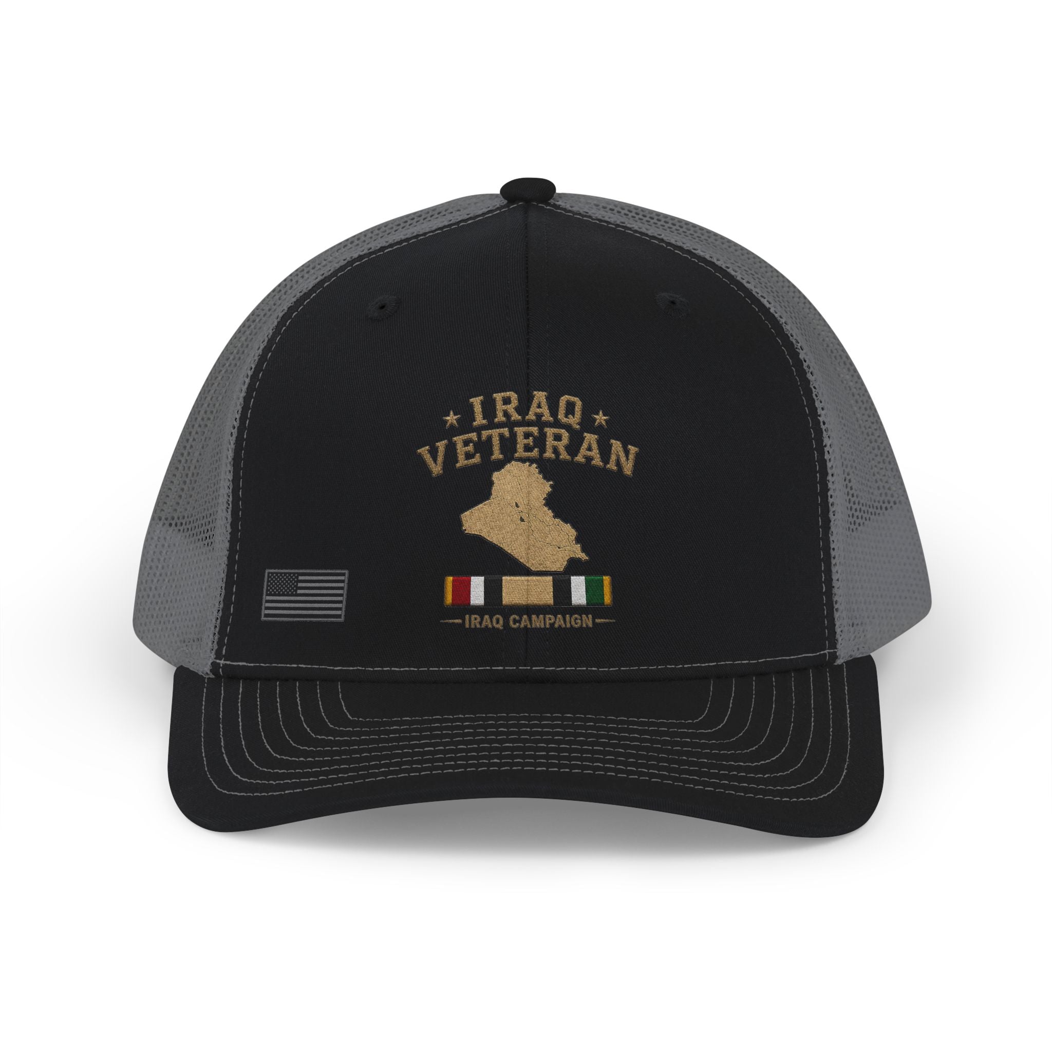 Iraq Veteran Trucker Cap - Black / Charcoal | Ironsight Syndicate