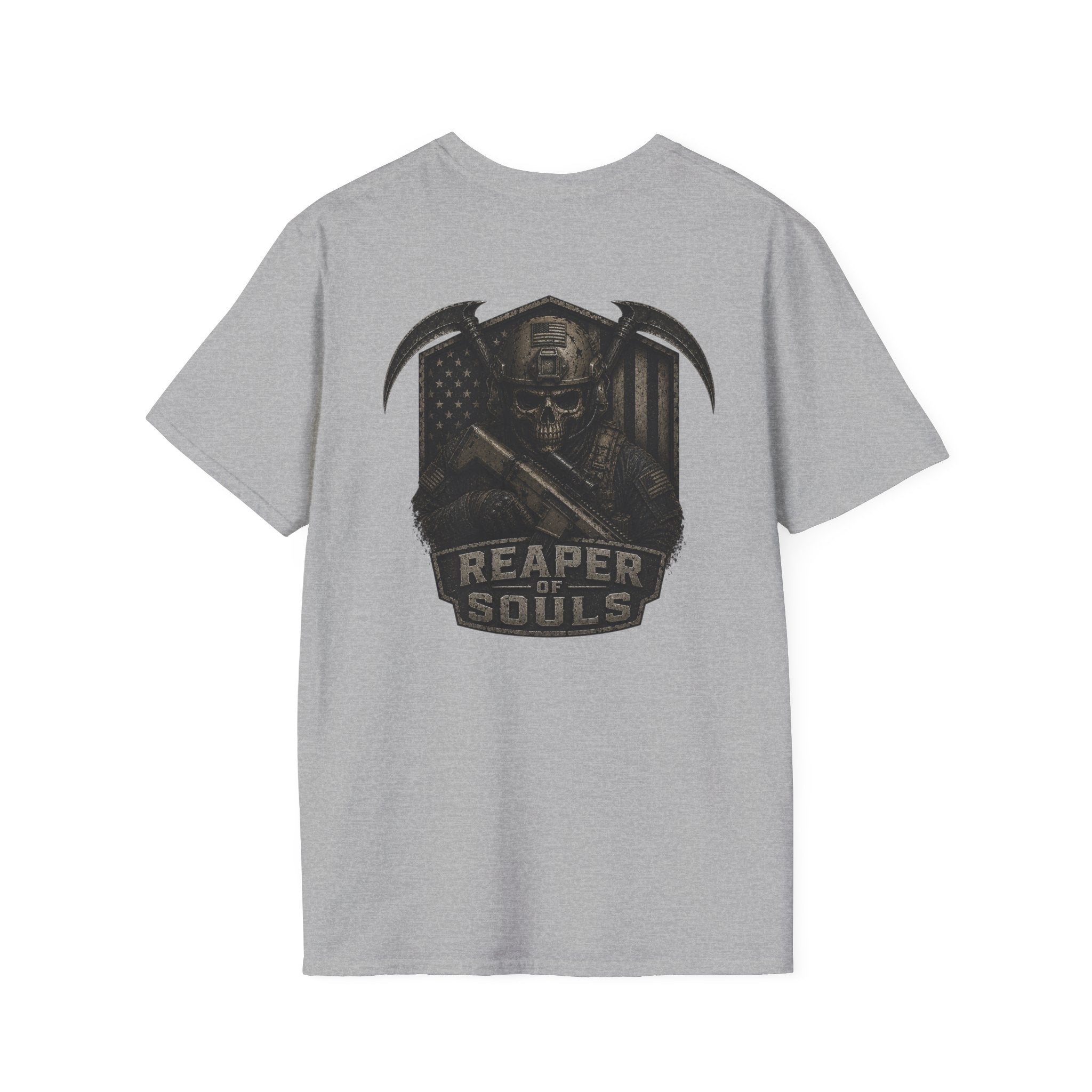 The Reaper T-Shirt | Patriotic Military Graphic Tee for Veterans & Patriots, Adult (13 and up), unisex
