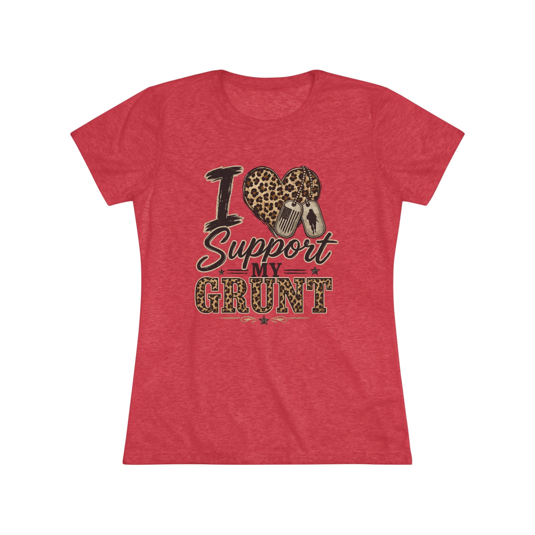 I Support My Grunt Tee — Women's Military Spouse Graphic Shirt