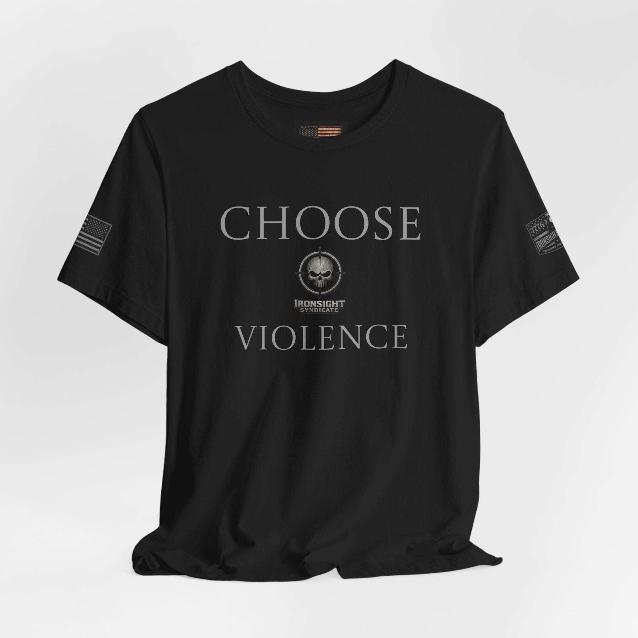 Choose Violence -Combat Infantry Badge- CIB- T-Shirt | US Army Tee for Veterans